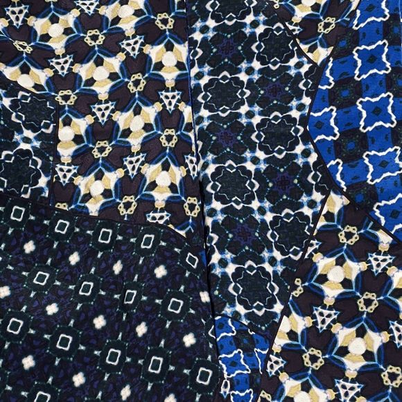 BCBG MaxAzria Corset Top Womens 2 Blue BOHO Asymmetric Ribs Fringe Bustier Tiers - Picture 8 of 17